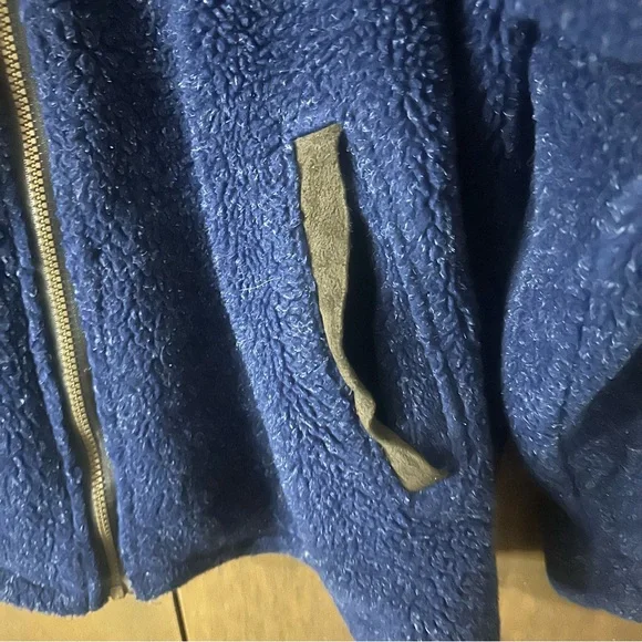 Vintage Marc Tetro Canada Tag Huskies Navy Fleece Wool Jacket Size XL - Picture 7 of 11